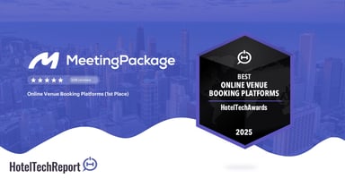 MeetingPackage Ranks #1 on Hotel Tech Report’s ‘Top Best Online Venue Booking Platforms 2025 List fifth year in a row